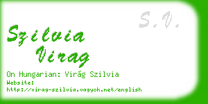 szilvia virag business card
