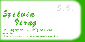 szilvia virag business card